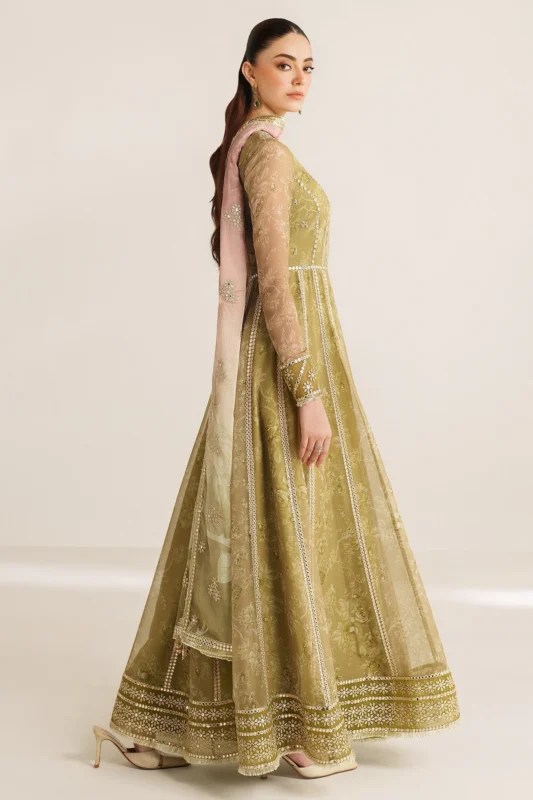 Semi Formals embroidered chiffon 3-piece formal wear Pakistani designer dress