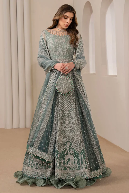 Wedding Formals embroidered chiffon formal wear suit with printed organza dupatta — authentic Pakistani designer